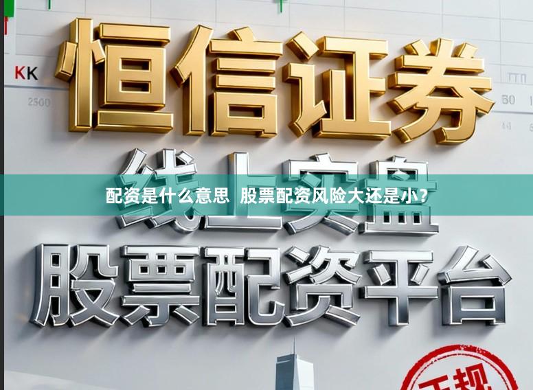 配资是什么意思  股票配资风险大还是小？